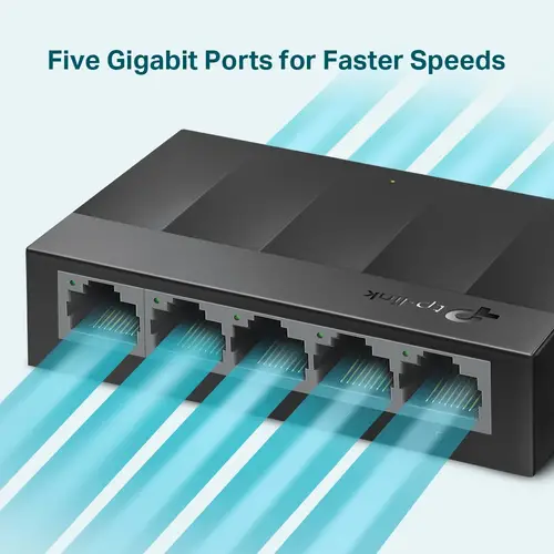 LS1005G switch No administrado Gigabit Ethernet (10/100/1000) Negro - Imagen 3