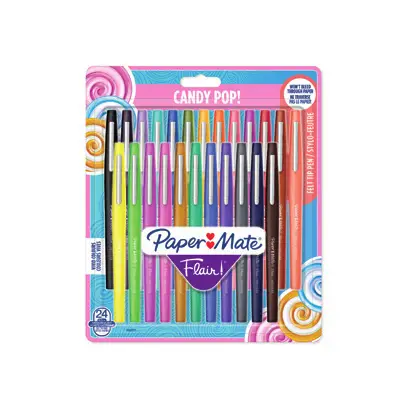 Flair Candy Pop Bolígrafo de gel con tapa Medio Multicolor 24 pieza(s)