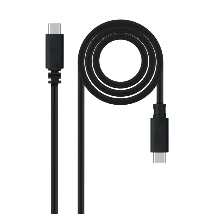 Cable USB 2.0 3A, tipo USB-C/M-USB-C/M, Negro, 1.5 m