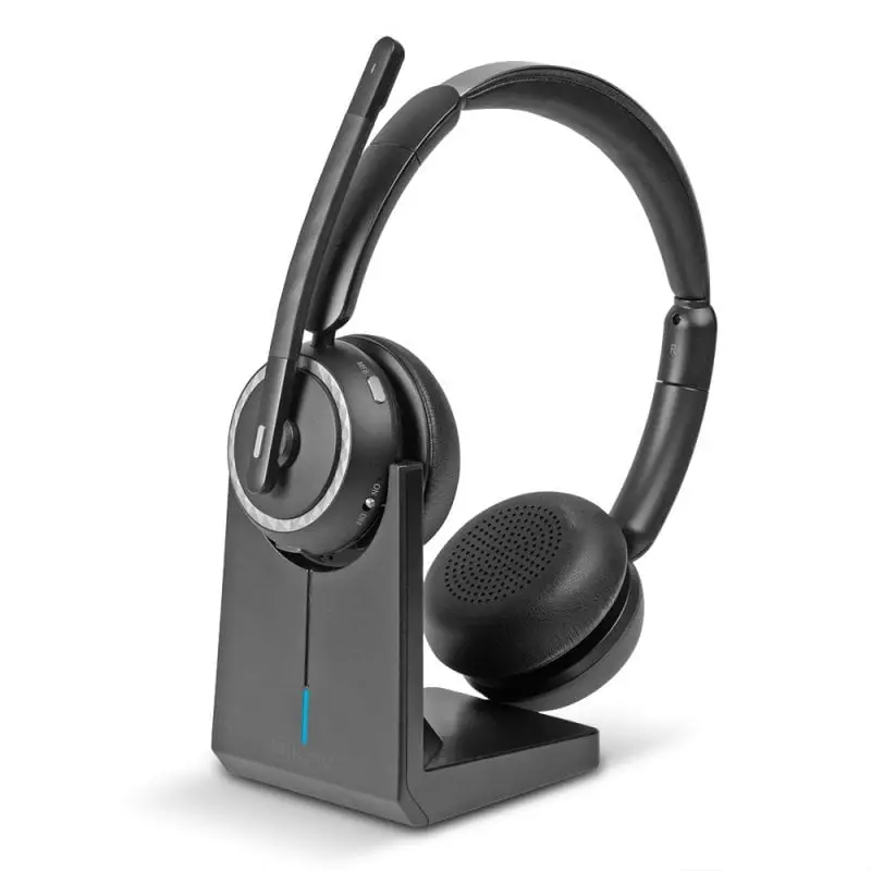 L118 Auriculares Alámbrico Diadema Oficina/Centro de llamadas USB Tipo C Bluetooth Base de carga Negro