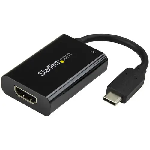 Adaptador USB-C a HDMI 4K con Entrega de Alimentación por USB - 60 Watts - Negro - Imagen 1