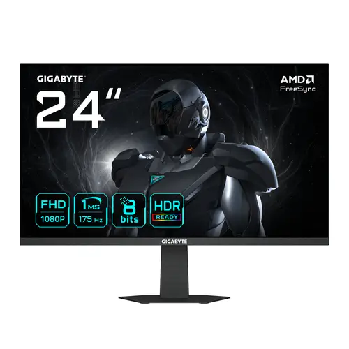 GS24F14A Monitor Gaming 24 FHD - 1920 x 1080, 175Hz, 1ms, 400 cd/m², FreeSync, HDR Ready, HDMI 2.0, DisplayPort 1.4 - Imagen 1