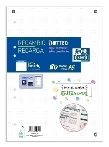 RECAMBIO OXF. A4 80h 6 TAL.DOTS - Pack de 20 unidades