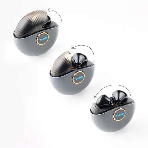 Snail Auriculares Inalámbricos + Micrófono Bluetooth con Estuche de Carga, Gris/Negros - Imagen 2