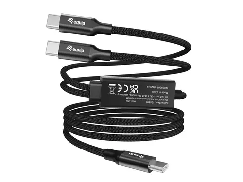 128895 cable USB USB 2.0 1,5 m USB C 2 x USB C 0,48 Gbit/s 140 W Negro - Imagen 3