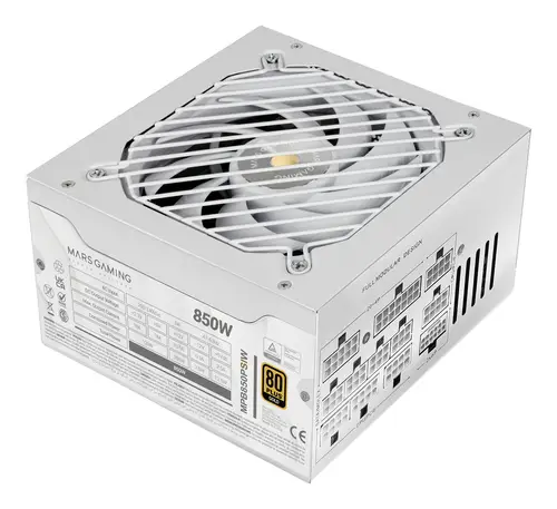 MPB850PSIW unidad de fuente de alimentación 850 W 24-pin ATX ATX Blanco - Imagen 3