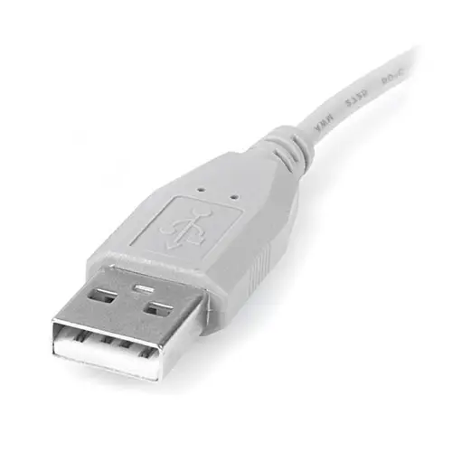 Cable USB de 15cm para Cámara - 1x USB A Macho - 1x Mini USB B Macho - Adaptador Gris - Imagen 2