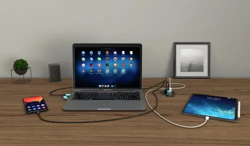 Built-in Desktop Fast Charger, USB-C PD 3.0 + 3x USB 3.0 QC3.0, 96 W - Imagen 6
