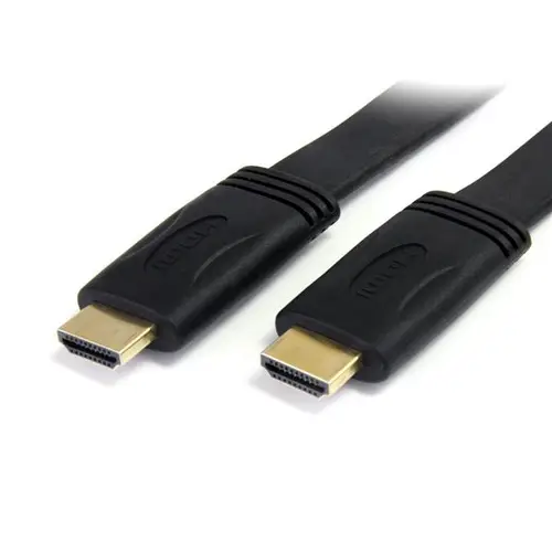 Cable HDMI de alta velocidad con Ethernet 5m Plano - 2x HDMI Macho - Ultra HD 4k x 2k - Negro - Imagen 1