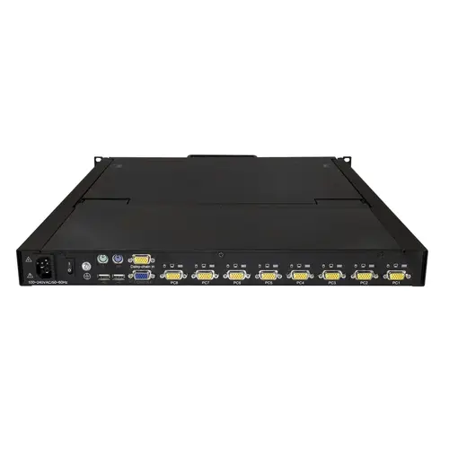 Consola KVM de 8 puertos para Montaje en Rack - Teclado QWERTY - con Cables de 1,8m - Conmutador KVM con Monitor LCD de 19" - Switch KVM LCD 1U OSD - 50.000 MTBF - USB + VGA - Imagen 4