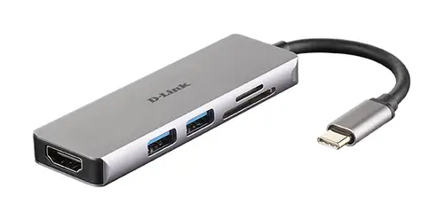 DUB-M530 base para portátil y replicador de puertos Alámbrico USB 3.2 Gen 1 (3.1 Gen 1) Type-C Aluminio - Imagen 1