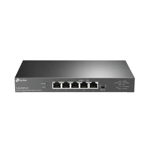 TL-SG105PP-M2 switch No administrado Gigabit Ethernet (10/100/1000) Energía sobre Ethernet (PoE) Negro - Imagen 1