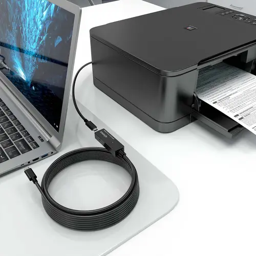 Cable USB 3.2 Gen1x1 prolongador con Amplificador, USB-C/M-USB-C/H, Negro, 5.0m - Imagen 5
