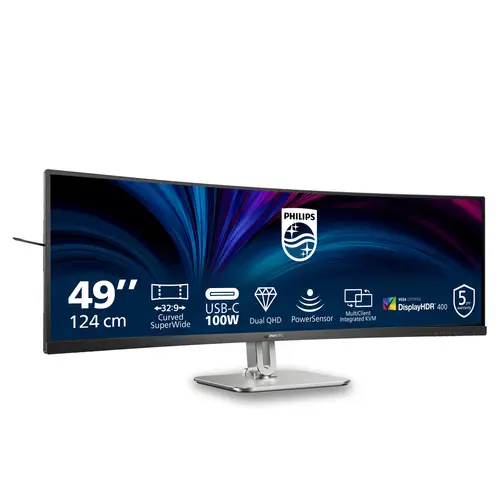 5000 series 49B2U5900C/00 pantalla para PC 124 cm (48.8") 5120 x 1440 Pixeles Dual QHD LCD Negro - Imagen 2