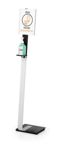 589223 soporte para dispensador de desinfectante Gris Metal 1 pie..