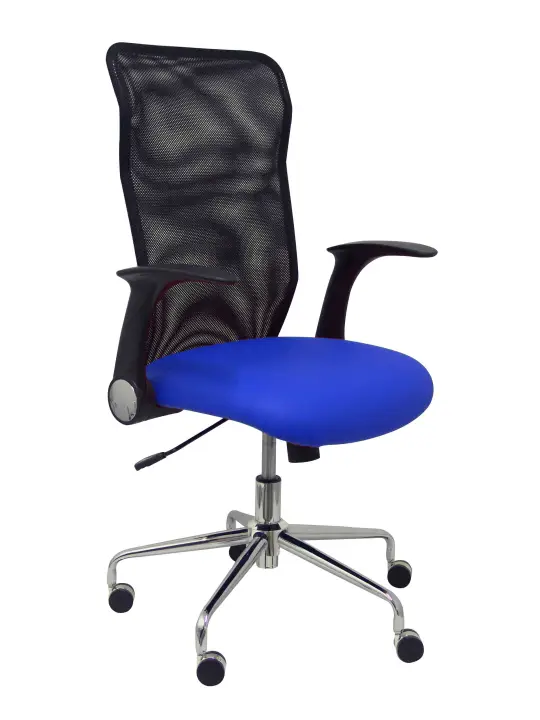 Silla Minaya similpiel azul