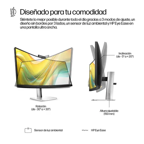 Series 5 Pro Monitor de videoconferencia WQHD USB-C Pro de la serie 5 de 34 pulgadas: 534pm - Imagen 6