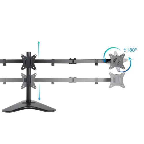 Soporte de Mesa para 3 Pantallas 17"-27", Negro - Imagen 4
