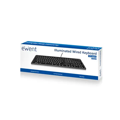 EW3269 teclado Universal USB QWERTY Español Negro - Imagen 2