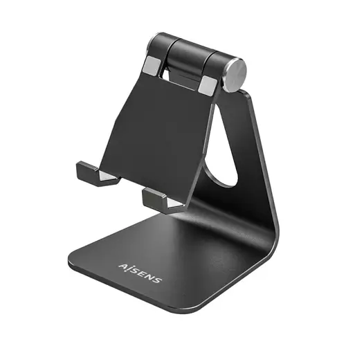 Soporte De Sobremesa Tamaño M Ajustable (1 Pivote) Para Movil / Tablet, Negro - Imagen 1
