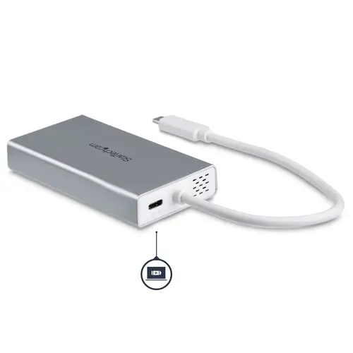 Adaptador Multipuertos USB-C - Docking Station Portátil USB-C 4K HDMI - Entrega de Potencia 60W - GbE - Hub 2x USB-A 3.0- Mini Dock Portátil USB C para Portátiles - Blanco - Imagen 4