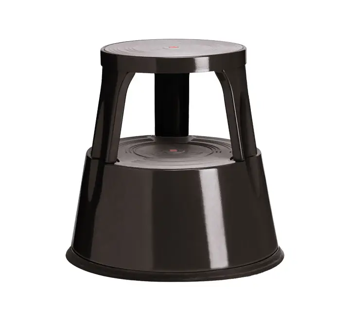 TABURETE 2 PELDAÑOS MET. A-SERIES NEGRO