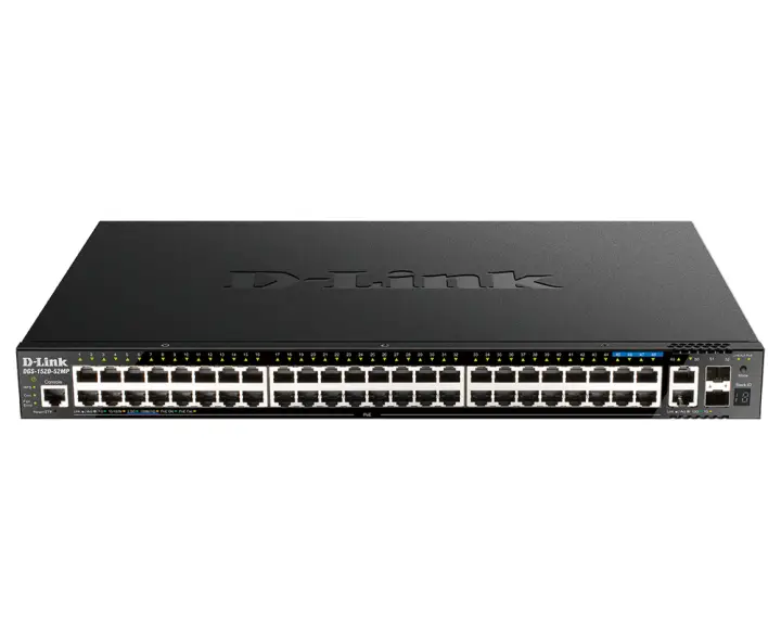 DGS-1520-52MP switch Gestionado L3 Gigabit Ethernet (10/100/1000) Energía sobre Ethernet (PoE) 1U Negro
