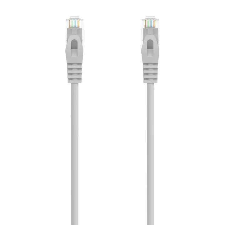 Cable de Red Latiguillo RJ45 LSZH Cat.6A 500 Mhz UTP AWG24, Gris, 30CM