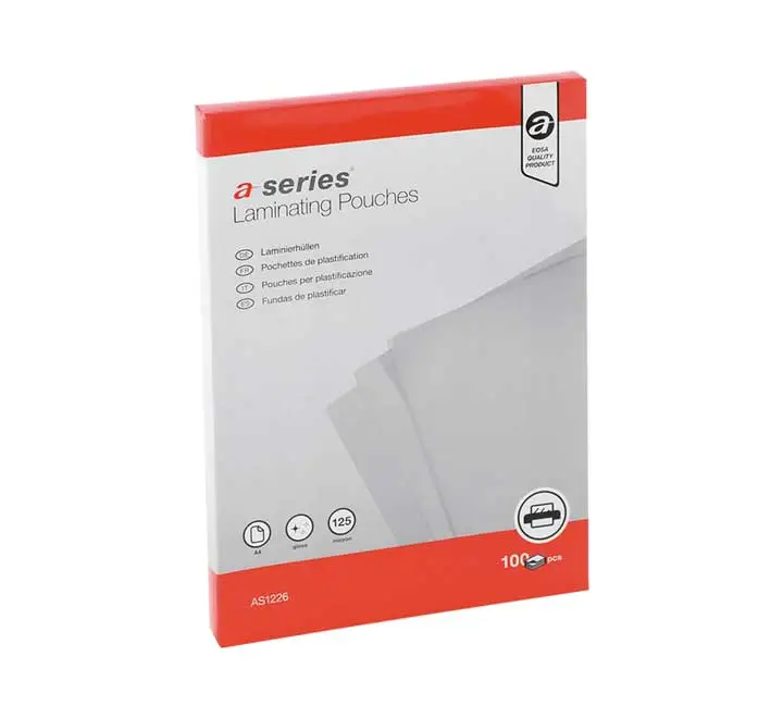 PAQ. 100 FUNDAS PLASTIFICAR A-SERIES 125MIC A4