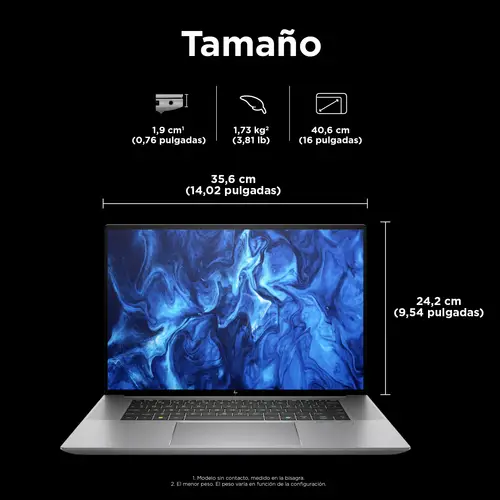 ZBook Studio G11 Intel Core Ultra 7 165H Estación de trabajo móvil 40,6 cm (16") WUXGA 32 GB DDR5-SDRAM 1 TB SSD NVIDIA RTX 2000 Ada Wi-Fi 7 (802.11be) Windows 11 Pro AI PC, AI Workstation Plata - Imagen 6