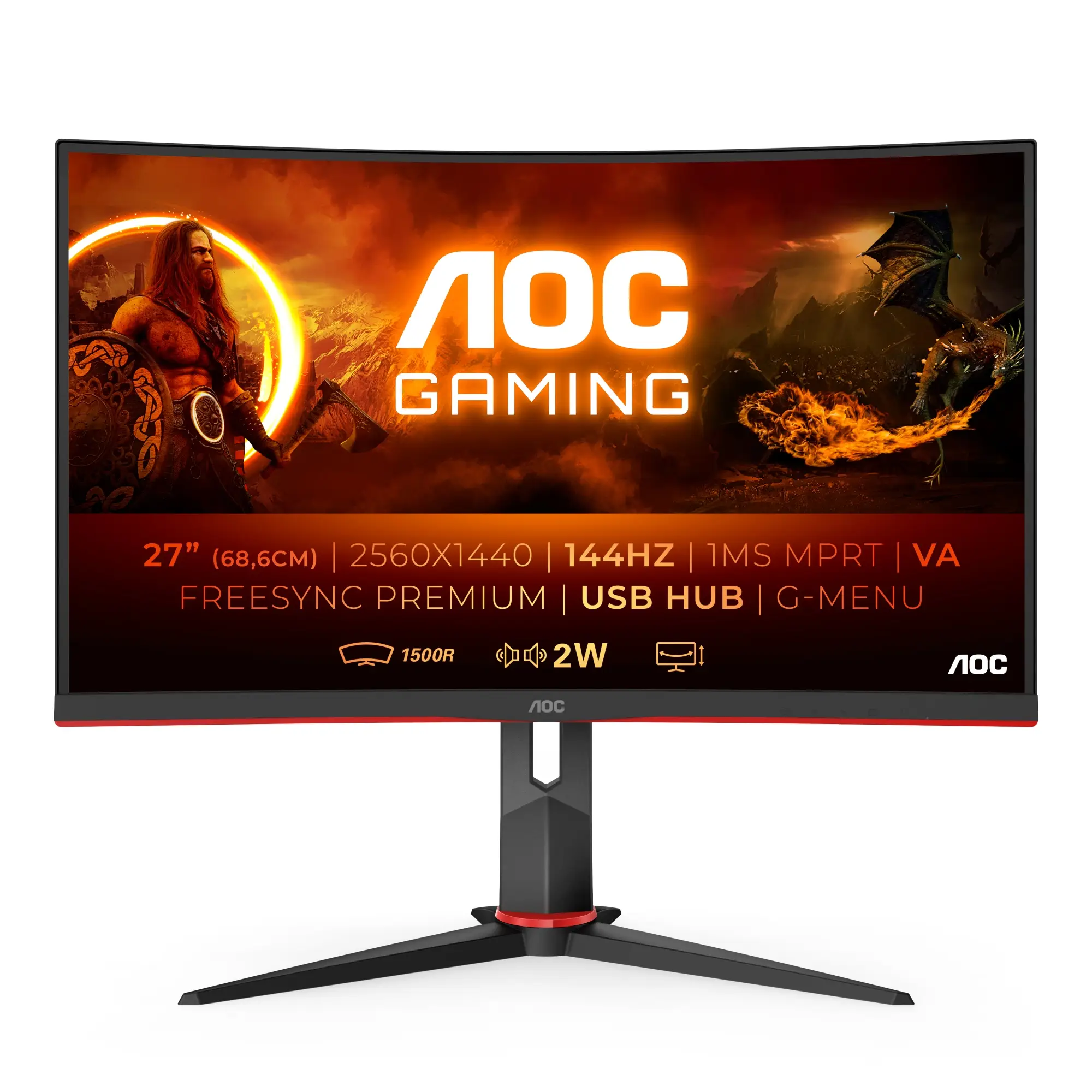 G2 CQ27G2U/BK pantalla para PC 68,6 cm (27") 2560 x 1440 Pixeles ..