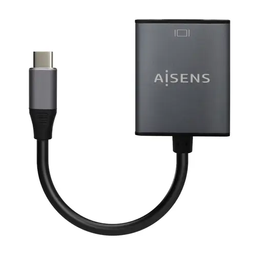 Conversor Aluminio USB-C a VGA, USB-C/M-HDB15/H, Gris, 15cm - Imagen 2