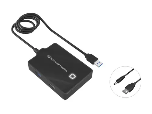 HUBBIES10B base para portátil y replicador de puertos USB 3.2 Gen 1 (3.1 Gen 1) Type-A Negro - Imagen 1