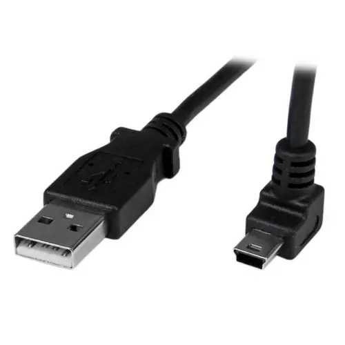 Cable Adaptador 1m USB A Macho a Mini USB B Macho Acodado en Ángulo hacia Arriba - Imagen 1