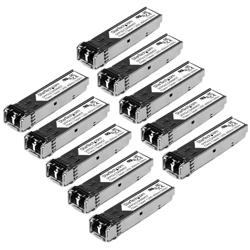 Paquete de 10 Módulos SFP Compatibles con Cisco GLC-SX-MM - 1000BASE-SX - Multimodo 1GbE - SFP Ethernet Gigabit 1Gb - LC - 550m - 850nm - Cisco IE3200, IE3300, ME1200 DDM - Imagen 6