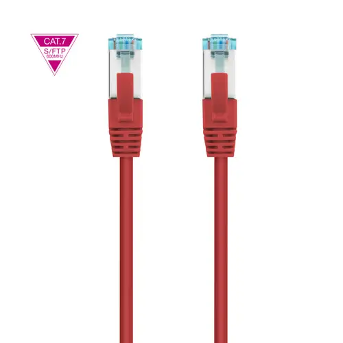 Cable de Red Cat.7 600MHZ LSZH SFTP PIMF AWG26, Rojo, 30 cm - Imagen 2