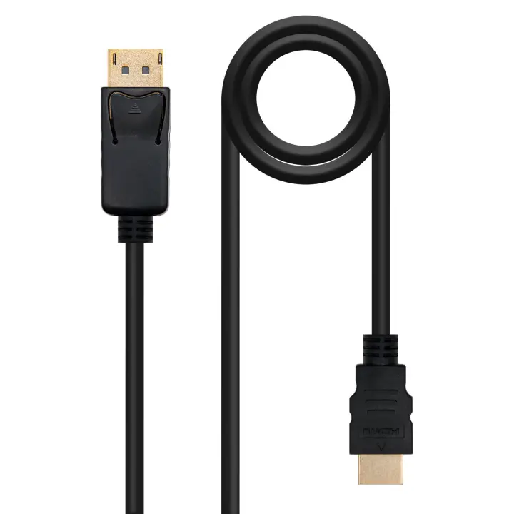 Cable conversor DISPLAYPORT a HDMI, DP/M - HDMI/M, Negro, 5.0 M