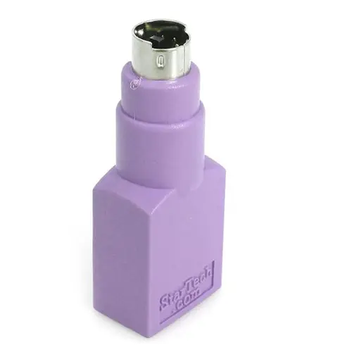 Adaptador Teclado USB a conector PS/2 PS2 MiniDIN - Hembra USB - Macho Mini-DIN - Imagen 1