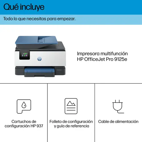 OfficeJet Pro 9125e Inalámbrico All-in-One Color Impresora, Servicio Instant Ink  Impresión a doble cara - Imagen 5