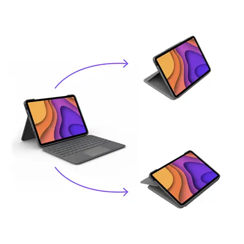 Folio Touch QWERTY Inglés internacional Smart Connector Gris - Imagen 3