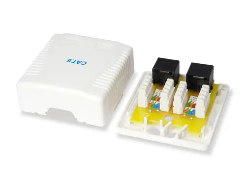 235214 caja de tomacorriente RJ-45 Blanco - Imagen 4