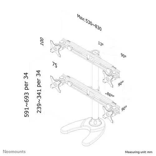 FPMA-D700DD4 Soporte para monitor 19-30" - Imagen 6