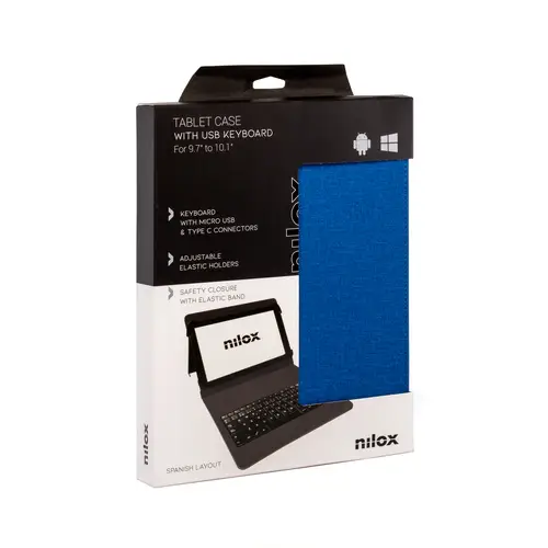 FUNDA TECLADO USB DE 9,7" A 10.5" AZUL - Imagen 13