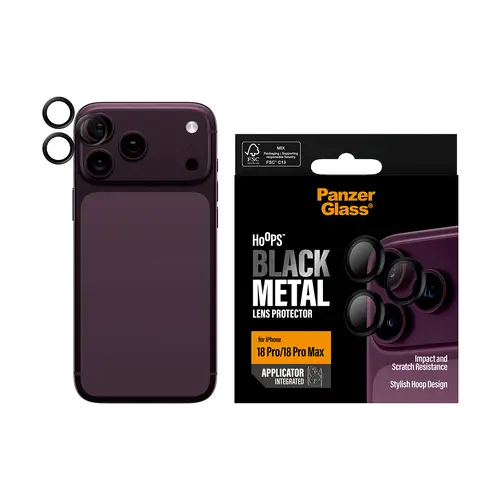 Hoops® Camera Lens Protector Black iPhone 18 Pro | 18 Pro Max Protector de pantalla 1 pieza(s) - Imagen 2