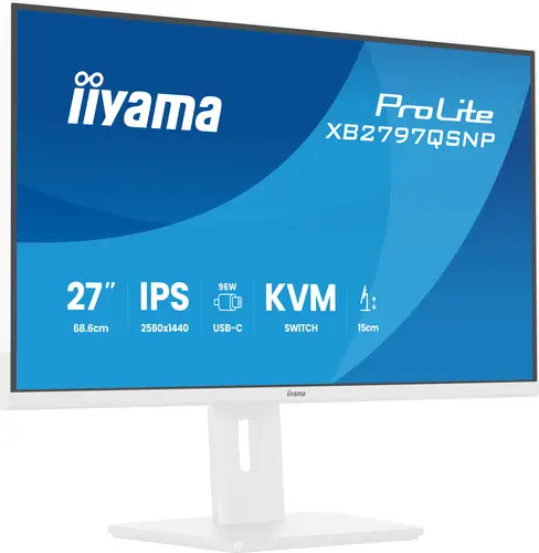ProLite XB2797QSNP-W1 pantalla para PC 68,6 cm (27") 2560 x 1440 Pixeles Quad HD LCD Blanco - Imagen 5