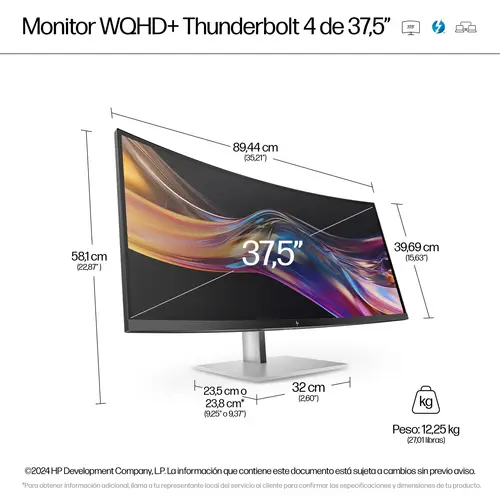 Series 7 Pro Monitor WQHD+ Thunderbolt 4 Pro de la serie 7 de 37,5 pulgadas: 738pu - Imagen 8