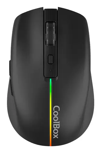 Ratón W01 Negro RGB Inalámbrico Recargable 500 mAh 1600DPI SilentClick - Imagen 1