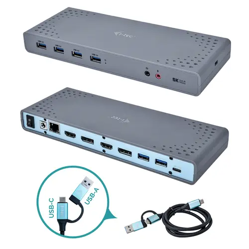 USB 3.0 / USB-C / Thunderbolt 3 Dual Display Docking Station - Imagen 1