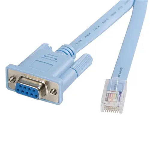 Cable 1,8m para Gestión de Router Consola Cisco RJ45 a Serie DB9 - Rollover - Macho a Hembra - Imagen 1