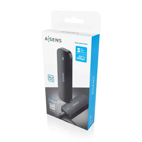 Caja Externa M.2 (NGFF) ASM2-024B NVMe a USB3.2 Gen2, Negra - Imagen 6